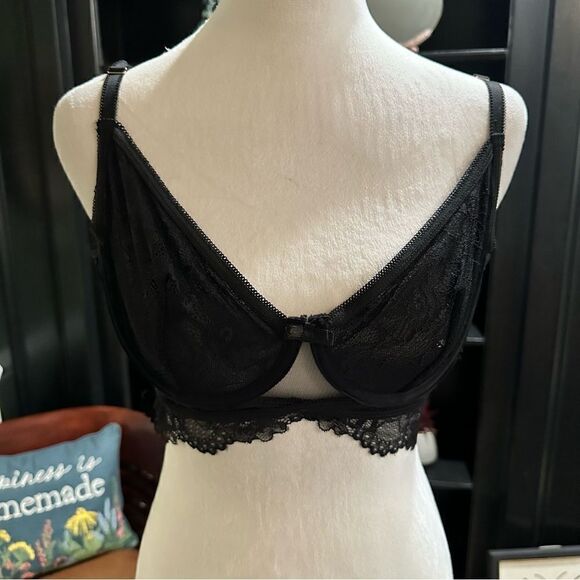 Rachel by Rachel Roy Black Lace Bra Size 38C NWOT - Picture 1 of 11
